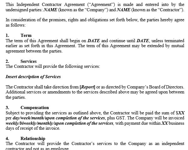 free subcontractor agreement template 9
