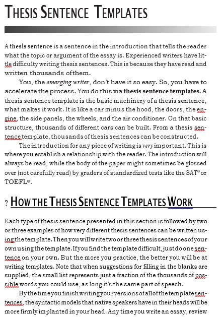 free thesis statement generator