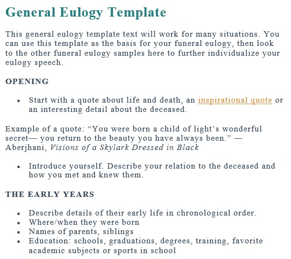 general eulogy template