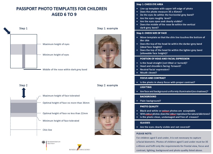passport photo templates for children