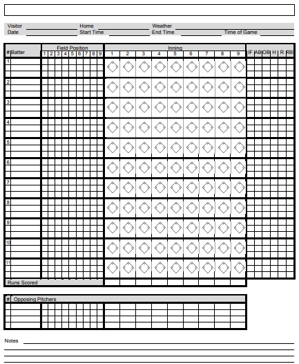 printable baseball scorecard template 16