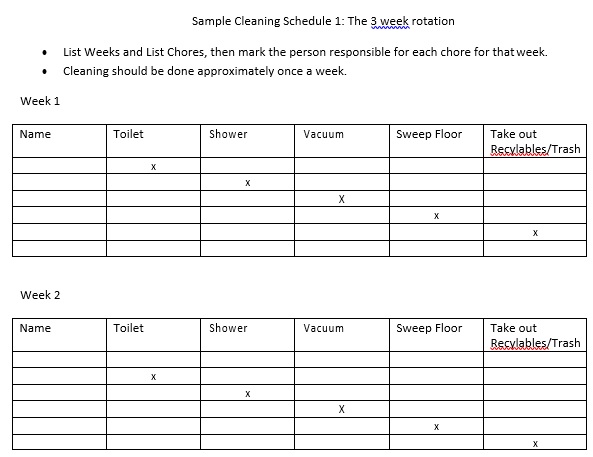 printable house cleaning checklist template 1