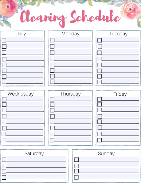 printable house cleaning checklist template 3