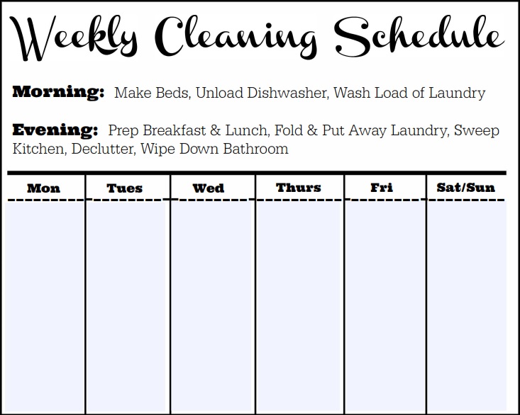 printable house cleaning checklist template 4
