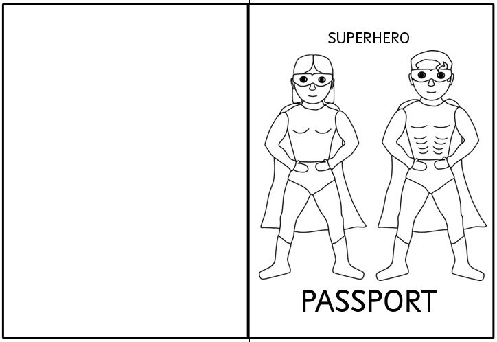 superhero passport photo template