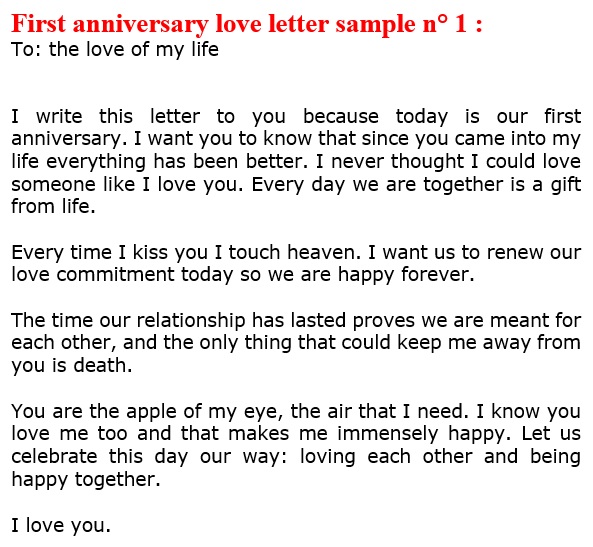 1 year relationship anniversary letter to girlfriend