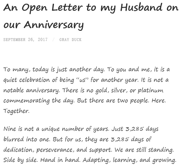 an open letter to my husband on our anniversary