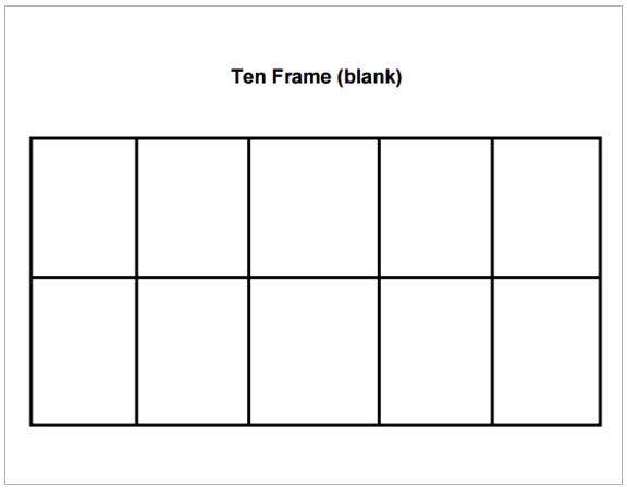 blank ten frame template