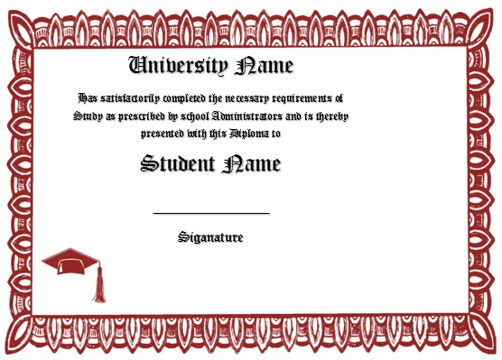 free diploma template 11