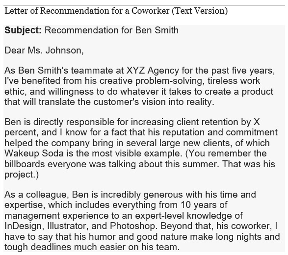 free letter of recommendation for coworker 4