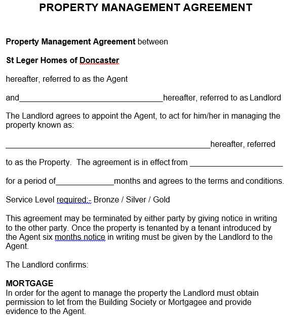 free property management agreement template 8