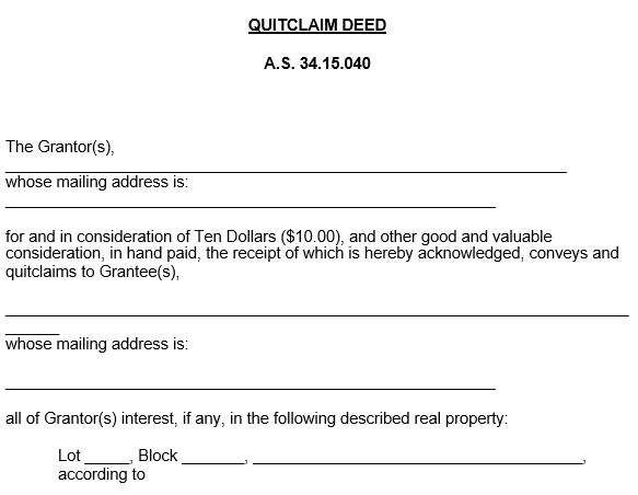 free quit claim deed form 11