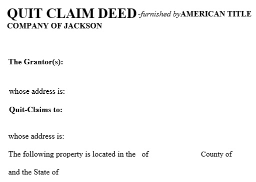 free quit claim deed form 19