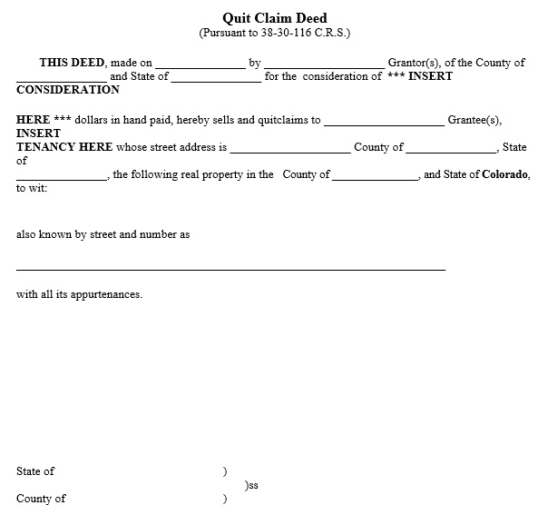 free quit claim deed form 3