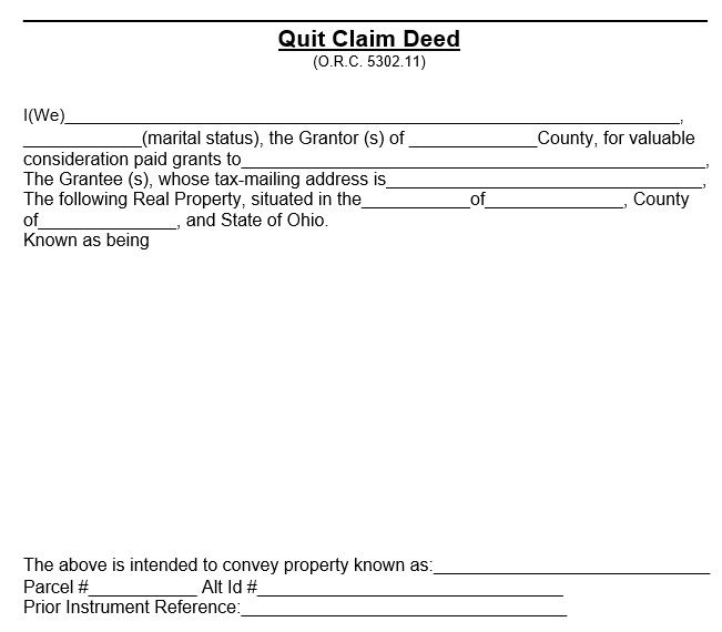 free quit claim deed form 4