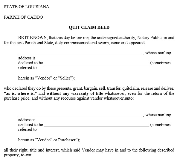 free quit claim deed form 9