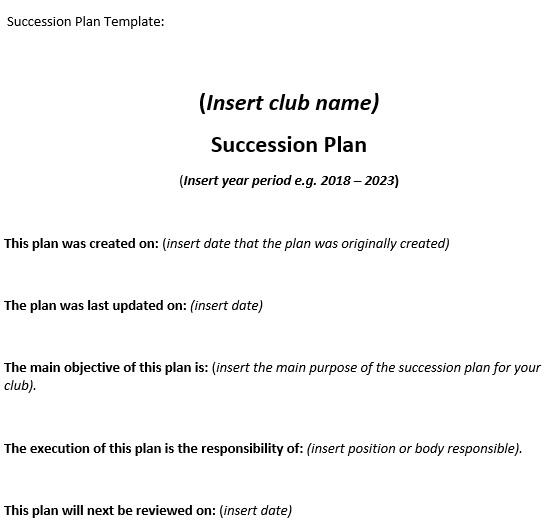 free succession planning template 2