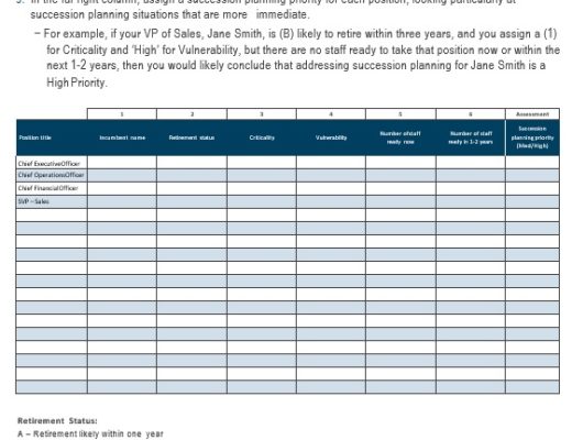 free succession planning template 6