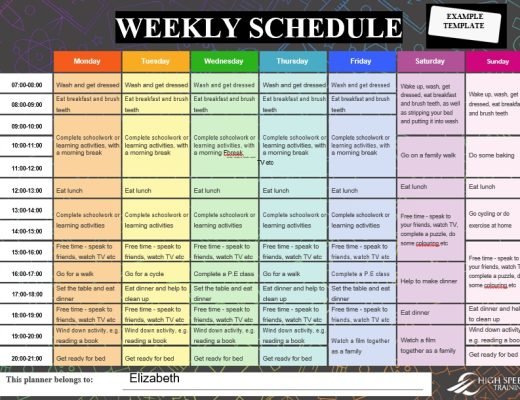 free weekly schedule template 6