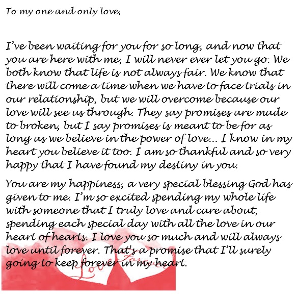 i love you letter for him