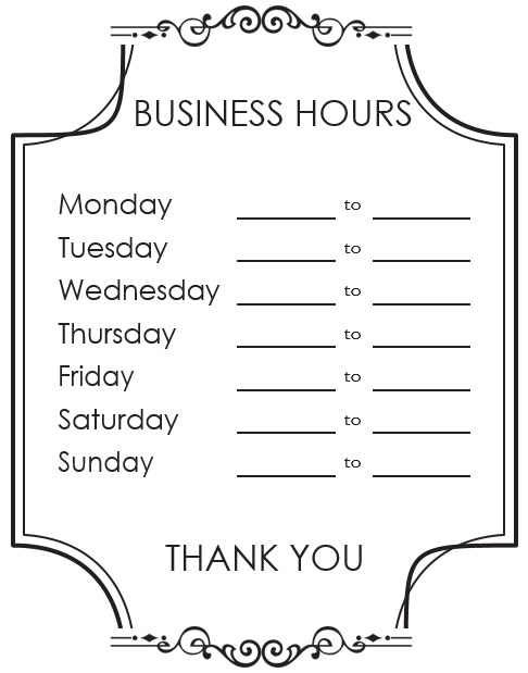 25 Free Business Hours Templates MS Word Best Collections