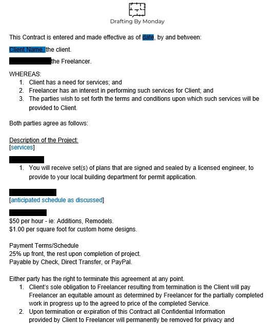 printable freelance contract template 1