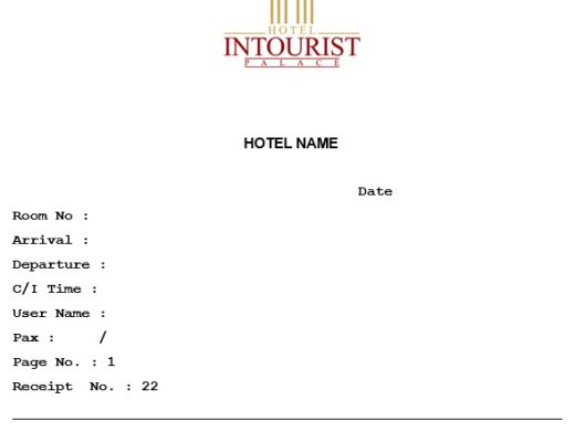 printable hotel receipt template 14