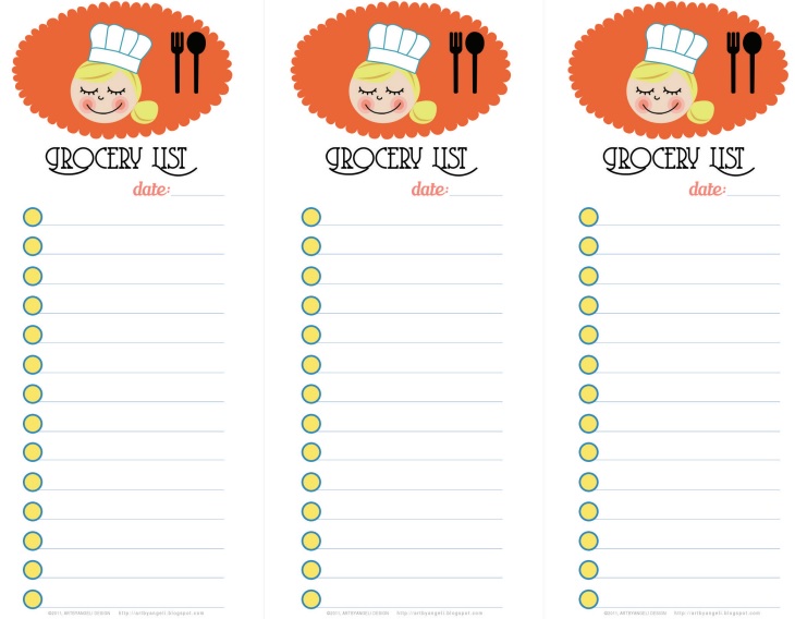 printable master grocery list template 11