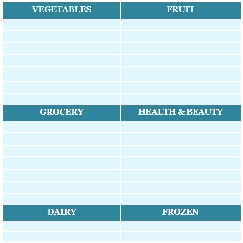 printable master grocery list template 6