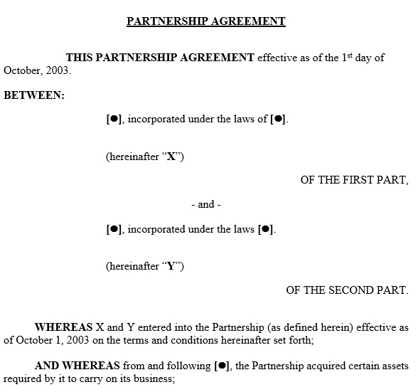 printable partnership agreement template 5