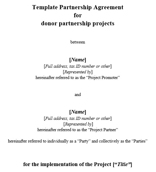 printable partnership agreement template 9