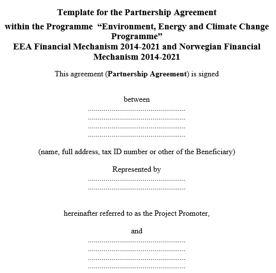 template for partnership agreement