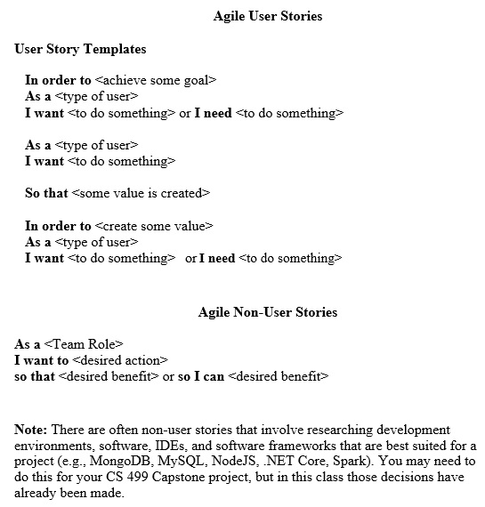 agile user stories template