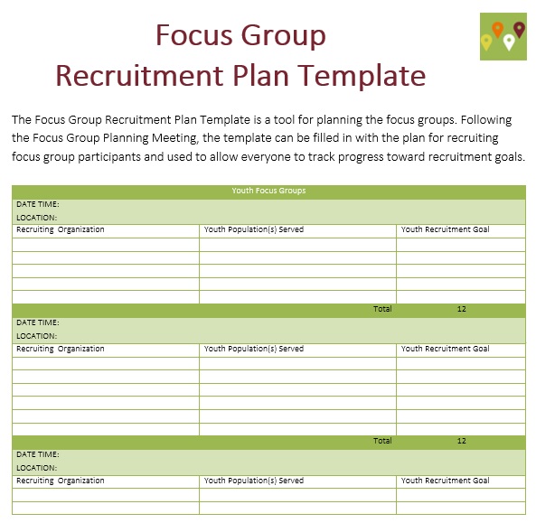 focus group recruitment plan template