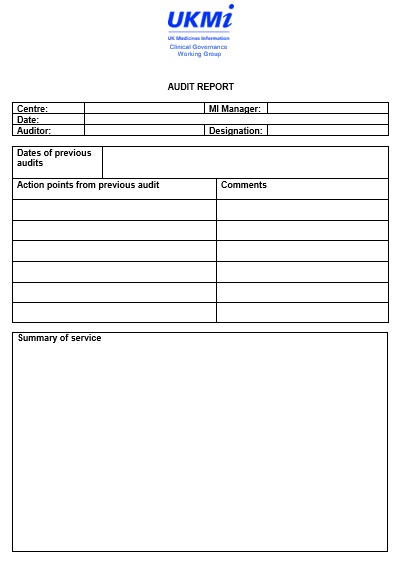 free audit report template 11