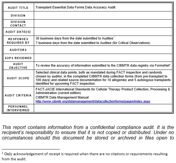 free audit report template 4