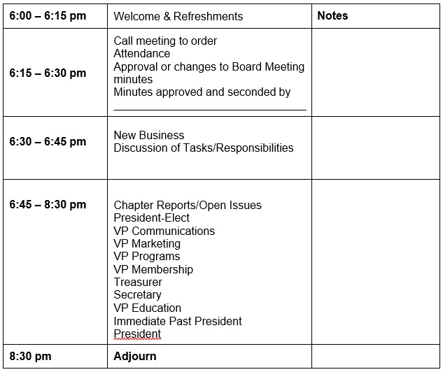 free board meeting agenda template 10