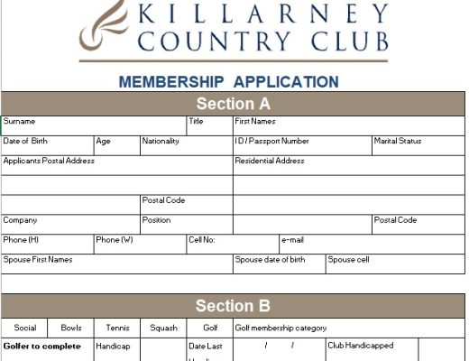 free membership application form 6