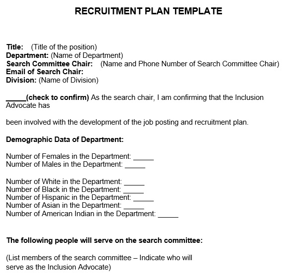 free recruitment plan template 9