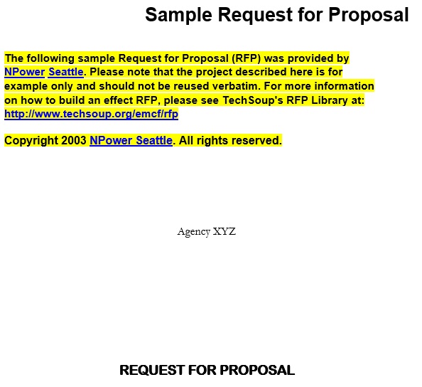 free request for proposal template 7