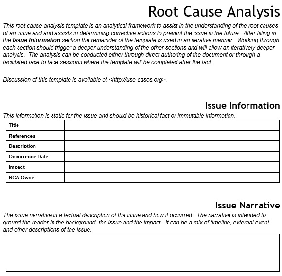 free root cause analysis template 1