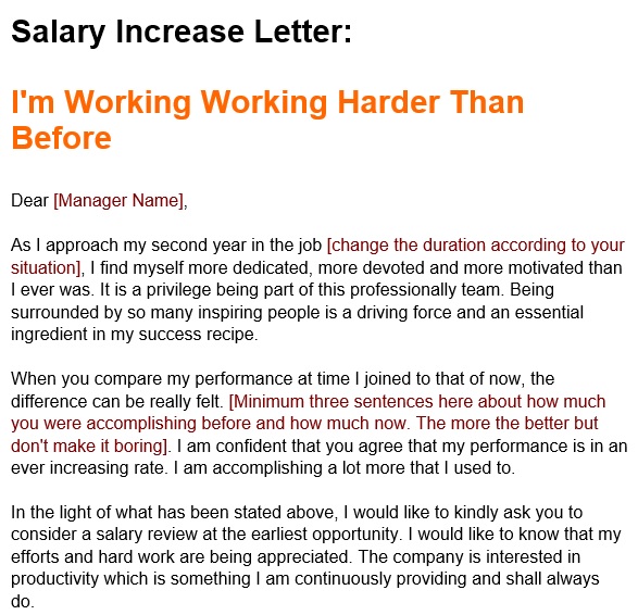 free salary increase letter 10