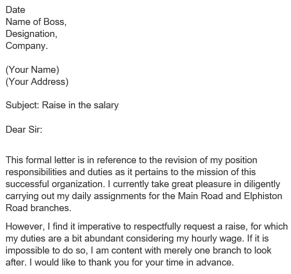 free salary increase letter 5