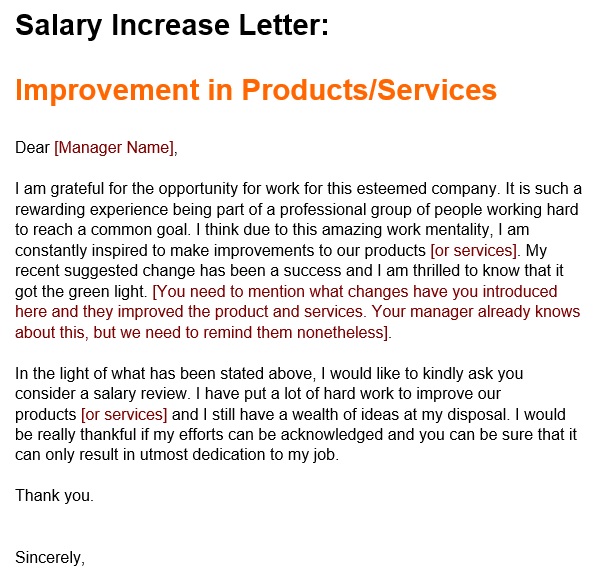 free salary increase letter 7