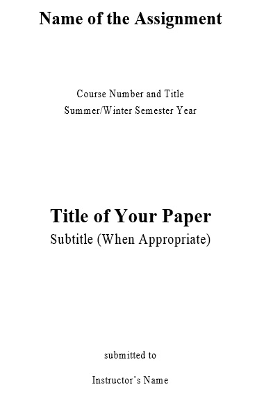 free title page template 10
