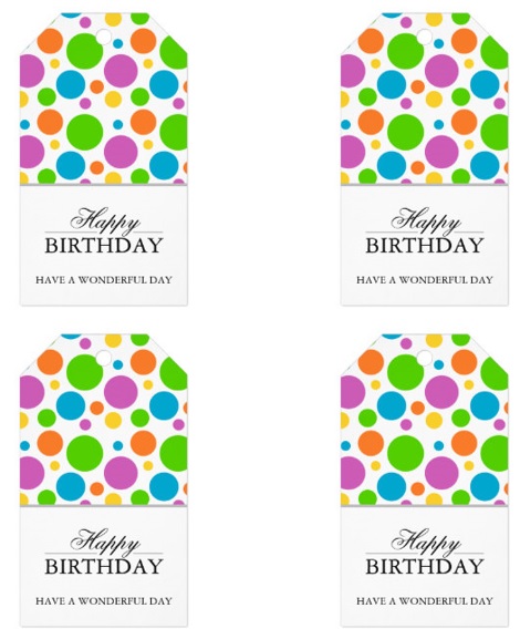 happy birthday gift tag template