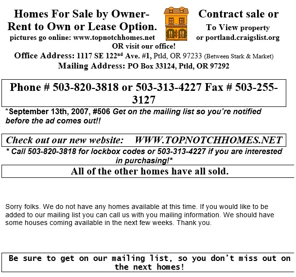 house for sale by owner flyers