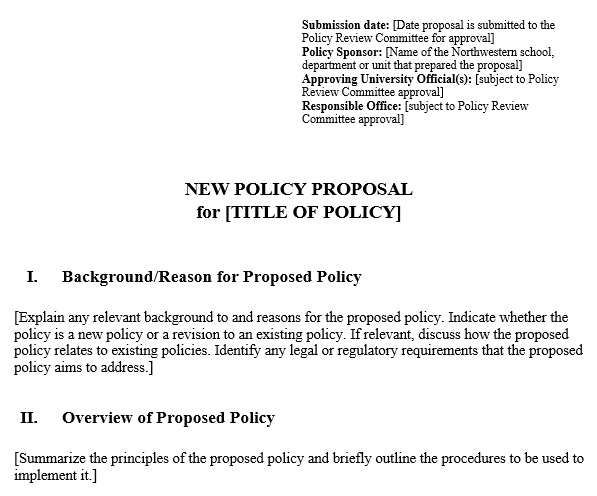 new policy proposal template