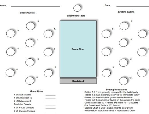 printable seating chart template