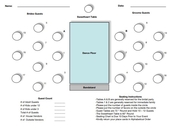 printable seating chart template